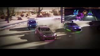 Cars tuner scene but they are drifting