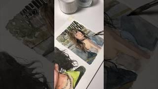 watercolors portrait painting #drawing #beautifulgirl #sketching