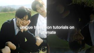 Unique transition tutorials on Funimate