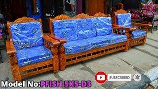 Latest Pineapple Design Wood Sofa Set Model in Popular Furnitures Bangalore