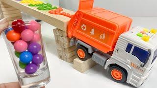 Marble Run Race  HABA Slope & Retro Truck, Garbage Truck Long Version #3