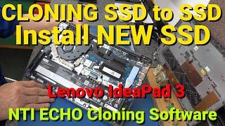 Cloning Factory SSD to Larger Capacity M.2 SSD Lenovo IdeaPad 3