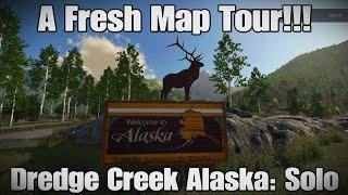 Dredge Creek Alaska: Solo: A Fresh Map Tour!!! This One Took Me Awhile To Terra-Form!!! FS22 PS5.