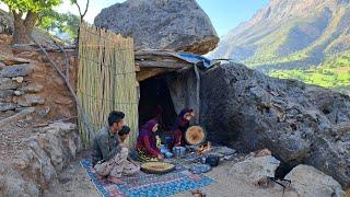 Making Breakfast in Mountain Hut: Bakhtiari Nomads of IRAN 2023