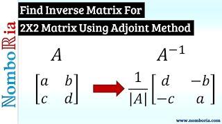 Find Inverse Matrix for 2x2 matrix using Adjoint Method