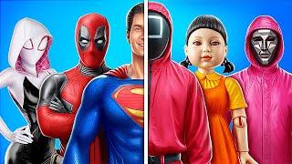 ¡Superman, Deadpool Y Gwen Stacy En El Juego Del Calamar! ¿Quién Es El Campeón?