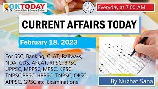 18 February,  2023 Current Affairs in English by GKToday