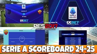 PES 2017 NEW SERIE A SCOREBOARD 2024-2025 UPDATE