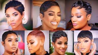 100 + Cute Short Haircuts & Hairstyles for Black Women In 2025 | Very Short Pixie Haircut Picture️