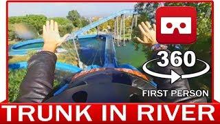 360° VR VIDEO - ROLLERCOASTER - TRUNK IN RIVER - NATURE - VIRTUAL REALITY 3D
