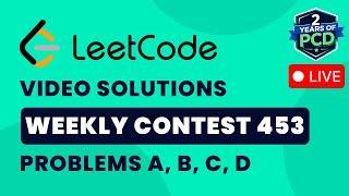 Leetcode Weekly Contest 453 | Video Solutions - A to D | by Vibhaas | TLE Eliminators