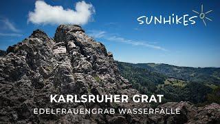 Wanderung vom Edelfrauengrab-Wasserfall zum Klettersteig Karlsruher Grat im Schwarzwald!