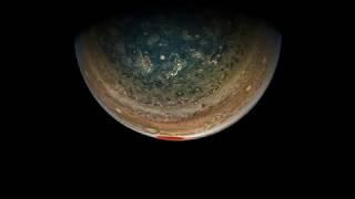 Juno's Perijove-17 Jupiter Flyby, Reconstructed in 125-Fold Time-Lapse