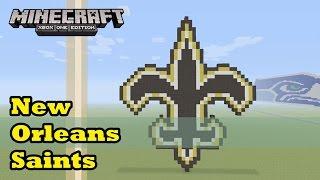 Minecraft: Pixel Art Tutorial and Showcase: New Orleans Saints Logo (NFL)