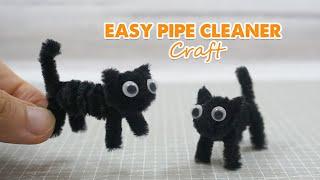  Easy Tiny Kitten Pipe Cleaners Craft | How to make a Cat out of Pipe Cleaner