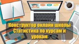 Конструктор онлайн школы | Статистика по курсам и урокам