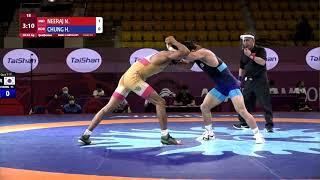 Qual. GR - 63 kg: N. NEERAJ (IND) v. H. CHUNG (KOR)