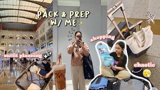 pack & prep with me travel *chaotic vlog* | outfit planning, shoot days, shopping & More