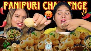 SPICY PANIPURI CHALLENGE | PANIPURI EATING CHALLENGE | INDIAN STREET FOOD | EATING VERY SPICY FOOD 