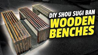 Easy to Build - Shou Sugi Ban Wooden Benches DIY