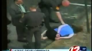 Police Brutality, Rhode Island Cop Kicks HANDCUFFED woman in head!