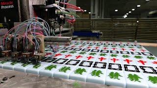 Unveiling the Magnificent Scene of Mass Production of Mahjong in a Chinese Factory!