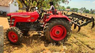 Mahindra yuvo tech 585 4wd tractor goes to 9point cultivator work on farmland @Mohantractorslife