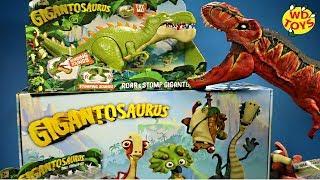 GIGANTOSAURUS VS T-REX!! Huge Box New Dinosaur Adventure Toys  Vs Jurassic World Dino Toys