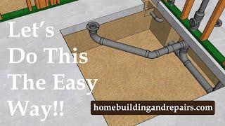 How To Move Bathroom Toilet Drain Line A Few Feet - Home Remodeling Plumbing Modifications Part 1