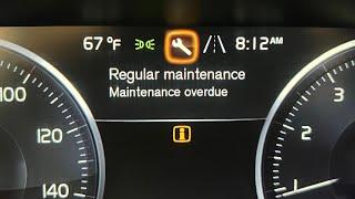 Volvo XC90 2016-2022 Maintenance Service  Reminder Light Reset