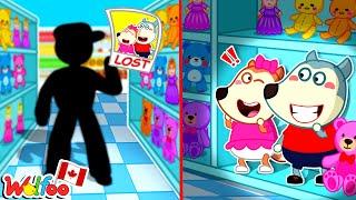 Family Got Lost in the Shopping Mall  Sibling In The Mall  Safety Cartoon  Wolfoo Canada