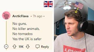 American reacts to: Do Americans Feel Safer in the UK?