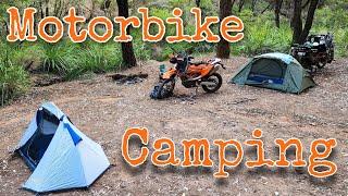 Motorbike camping with only what we can carry