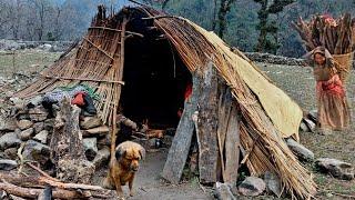 Himalayan Village Winter Season Hardworking | Best Compilation All Time | Primitive Rural Village.