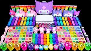 PURPLE KUROMI SLIME  30 Minutes Slime Mixing Random, with Makeup Eyeshadow | Tana Slime ASMR