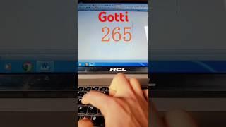 How to make Gotti symbol #shortcut key#computertrick #