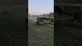 Old School John Deere Square Baler #square bale #deere #hay #farm #homestead