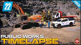  The Mine Is Open! A New Toyota Hilux, Hitachi Excavator & Iveco⭐ FS22 City Public Works Timelapse