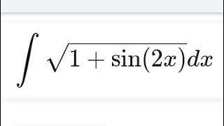 Integral of root(1+sin2x) | #shorts #maths #integral