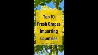 Top 10 Fresh Grapes Importing Countries #shorts