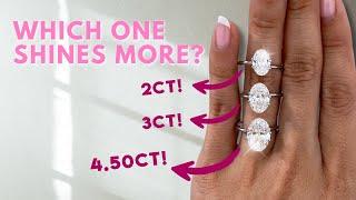 Oval Diamond Carat Size Comparison: From 1.50ct To 4.50ct!