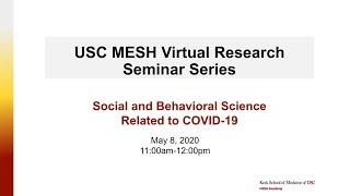 Social and Behavioral Sciences of COVID 19