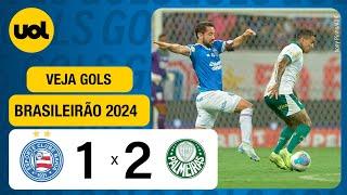 BAHIA 1 X 2 PALMEIRAS - BRASILEIRÃO 2024: VEJA OS GOLS DE RODRÍGUEZ, RAPHAEL VEIGA E FLACO LÓPEZ