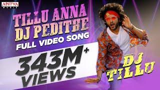 #TilluAnnaDJPedithe Full Video Song |DJ Tillu Songs |Siddu ,Neha Shetty |Vimal Krishna |Ram Miriyala