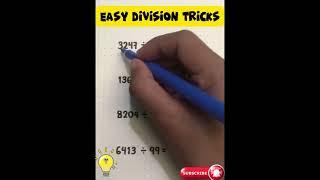 EASY DIVISION TRICKS 3.0 | mathematics | math tricks | IQ | shorts