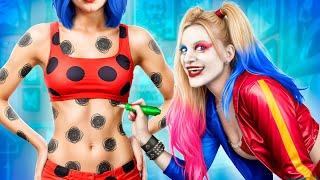 Süper Kahramanlar İçin Harley Quinn Dövme Stüdyosu / Kutularda Olağanüstü Saklambaç Yarışması!