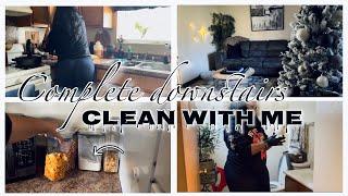 DOWNSTAIRS COMPLETE CLEAN UP // CLEAN WITH ME // SPEED CLEANING MOTIVATION