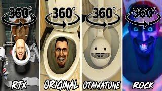 Skibidi toilet RTX vs ORIGINAL vs Otamatone vs Rock 360 VR