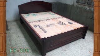 Hi quality Queen size Maharashtra babul wood double cot bed | EP-309 | sri maari furnitures | 2021