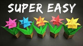 Easy Paper TULIPS tutorial | How to fold a paper tulips